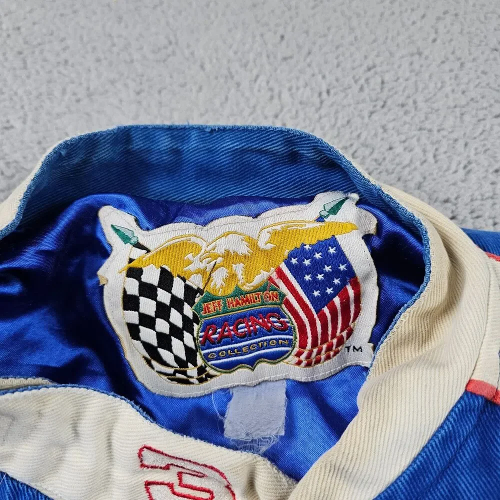 Vintage Jeff Hamilton Dale Earnhardt Jr Jacket Mens 2XL #3 Distressed Nascar 90s